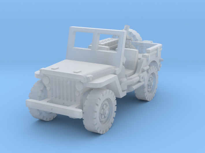 Jeep with Mortar scale 1/160 3d printed