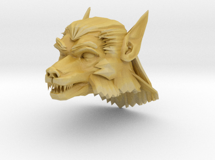 werewolf head 1 3d printed