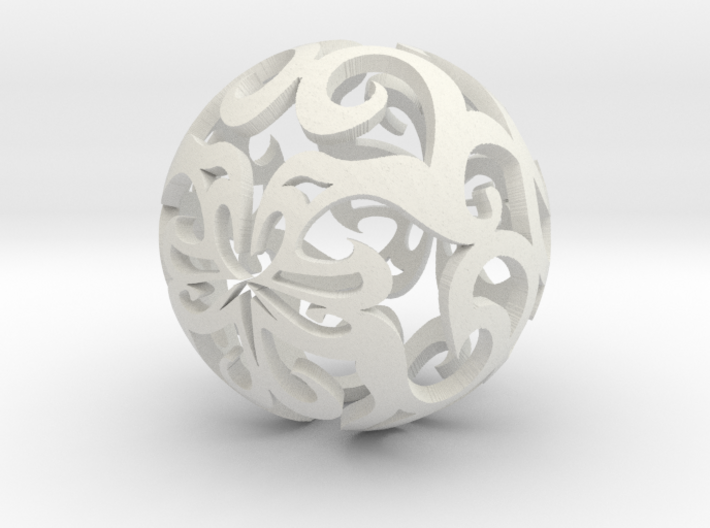 Curlicue ball 1 3d printed 