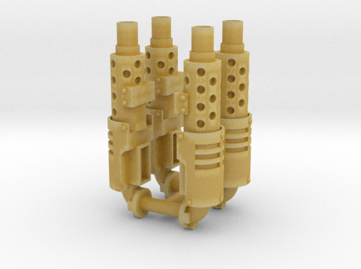 Exhaust stack x4 #1 3d printed