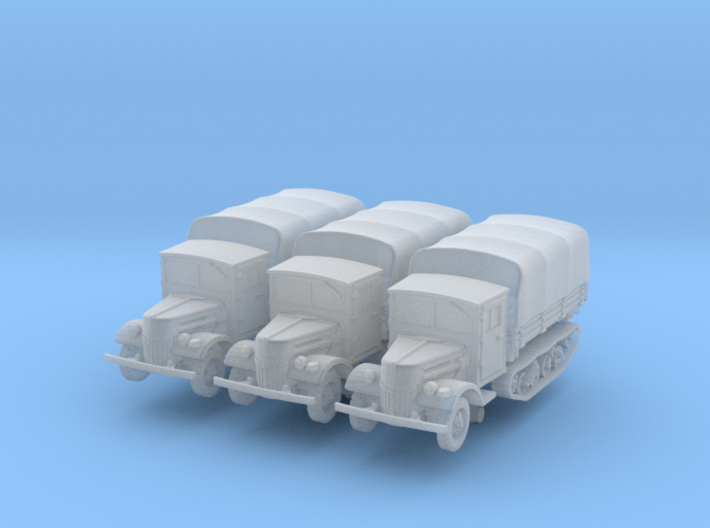 Ford V3000 Maultier late (covered) (x3) 1/220 3d printed