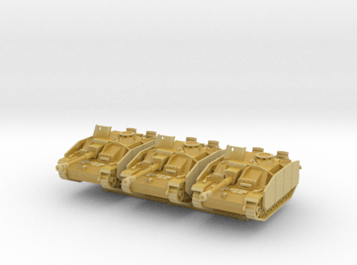 StuG III G mid (schurzen) (x3) 1/220 3d printed