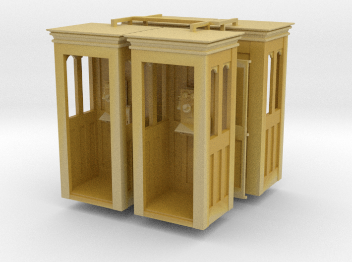 4 Northern Telecom wood phone booths 3d printed 
