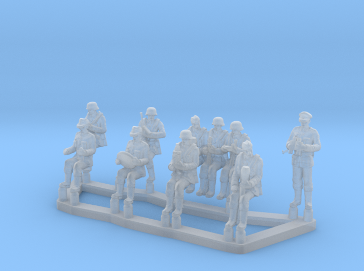1/87 HO WWII Seated Wehrmacht Soldiers 3d printed