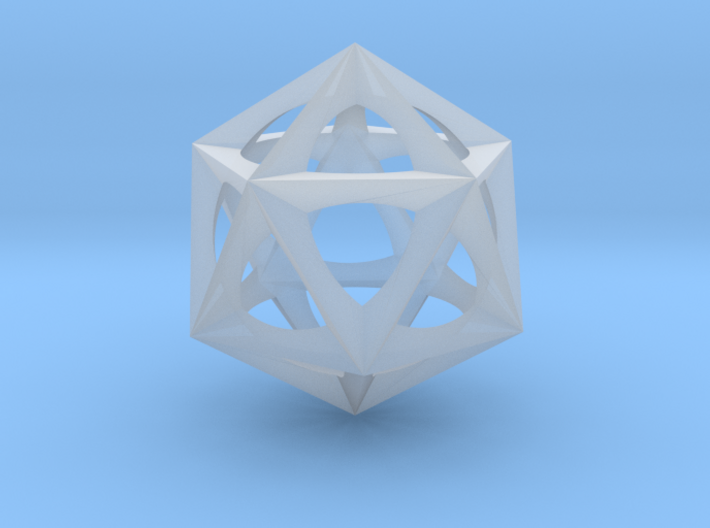 0577 Icosohedron (E, 2.5 cm) 3d printed