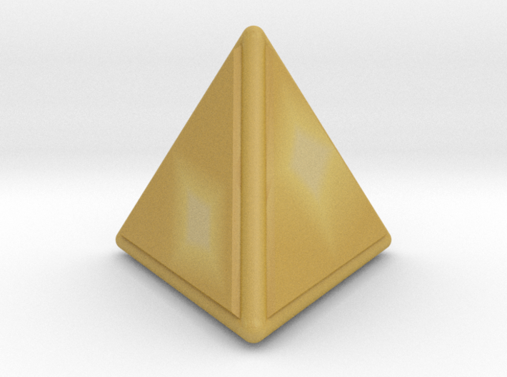 0846 Tetrahedron (Faces &amp; full color, 5 cm) 3d printed