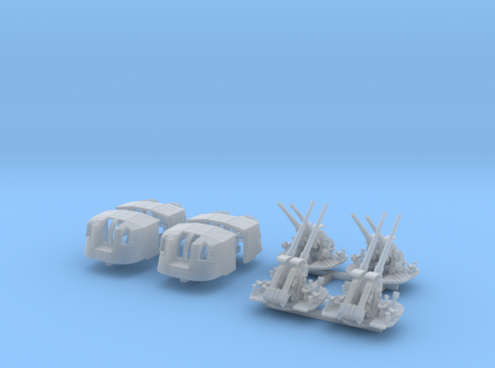 1/350 4.7&quot; MKXII CPXIX Twin Mount x4 40º 3d printed