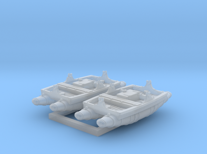1/128 Royal Navy 10ft Punt / Balsa Life Raft x2 3d printed