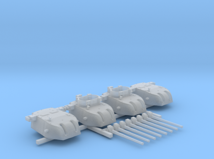 1/700 HMAS Canberra 8&quot;/50 MKVIII Guns 1942 3d printed