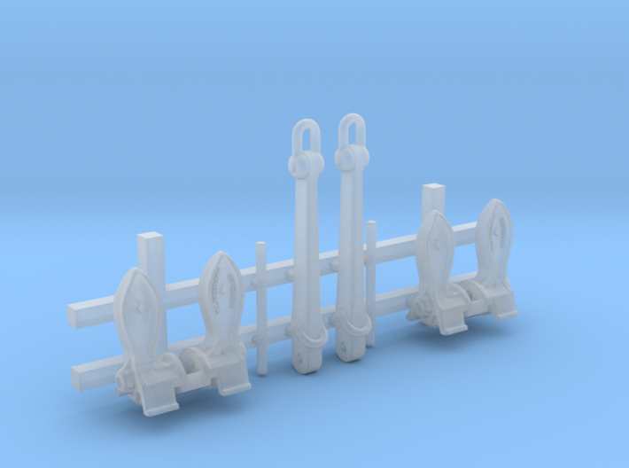 1/144 Royal Navy Byers Stockless Anchors 40cwt x2 3d printed