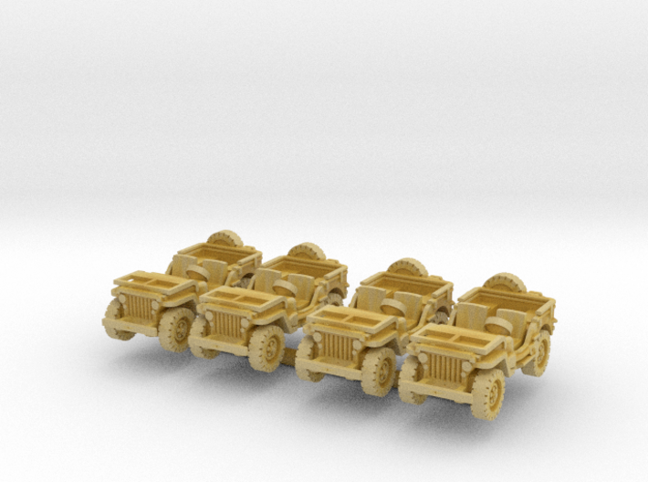 Jeep willys (window down) (x4) 1/285 3d printed