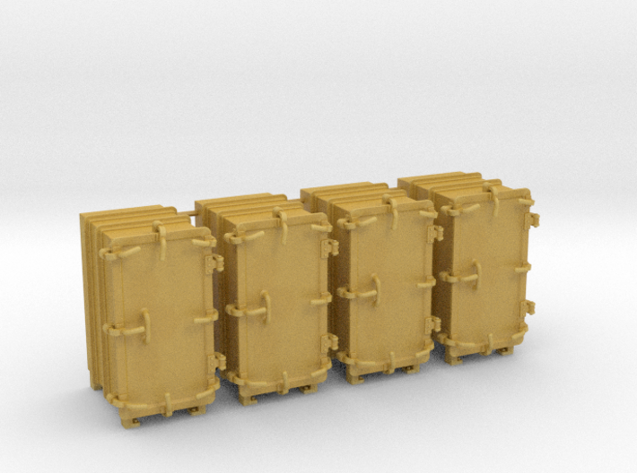 1/35 Royal Navy 4.7" Ready Use Lockers (Med) x4 3d printed 