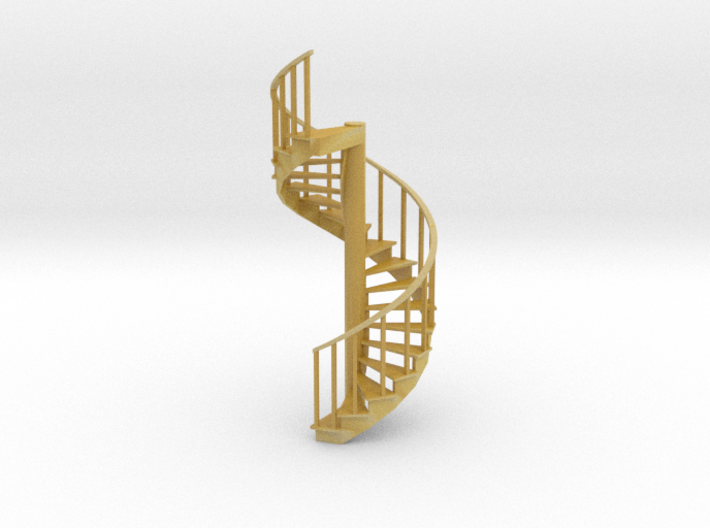 12' Spiral Stair 1:48 Right Railing 3d printed