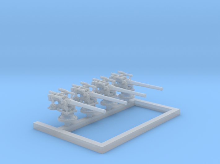 1/350 German 8.8 cm/45 (3.46&quot;) SK L/45 Guns x4 3d printed