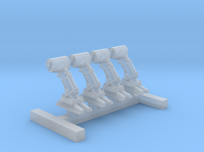 1/350 Royal Navy MKII Depth Charge Throwers x4 3d printed 
