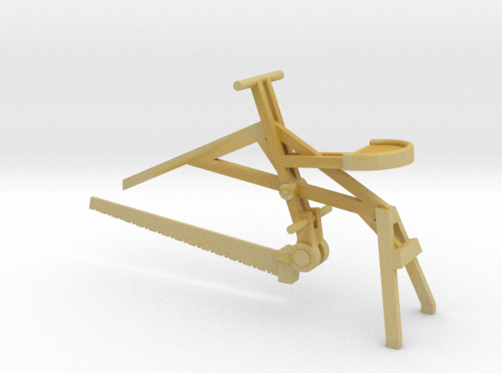 Seated Saw, HO Scale 3d printed