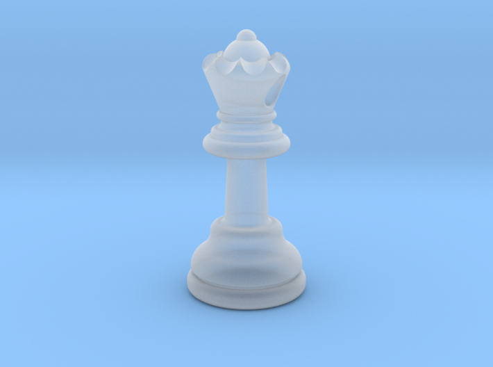 PENDANT : CHESS QUEEN (small - 32.6mm) 3d printed