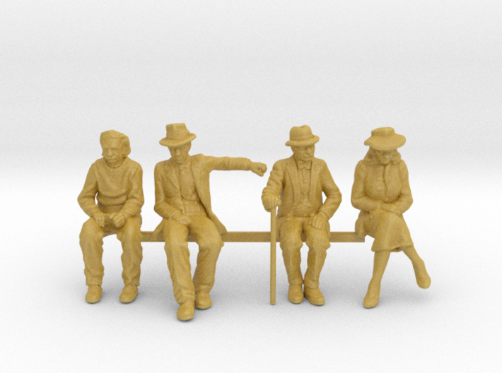 1:64 scale 4 figure pack seated Noir 3d printed 