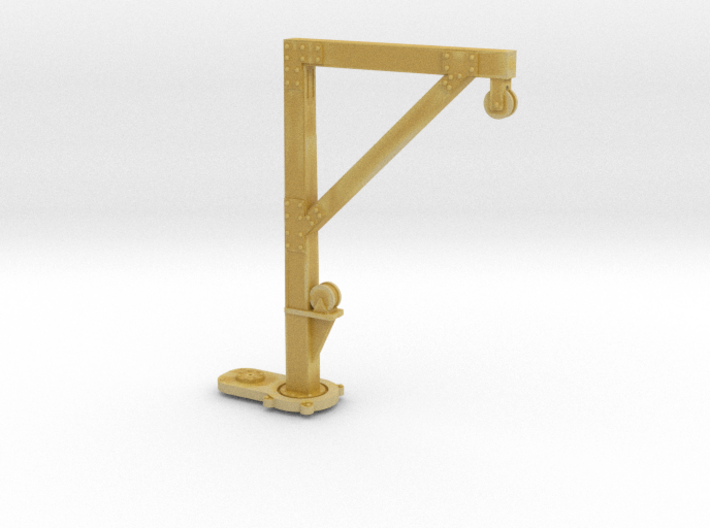 Wooden Jib Loading Crane HO Scale 3d printed 