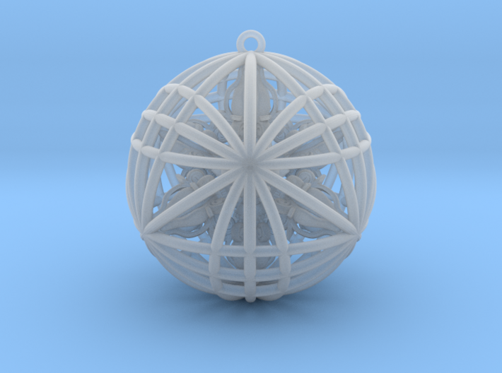 Awesomeness Sphere w/ nested Octuple Dorje Pendant 3d printed