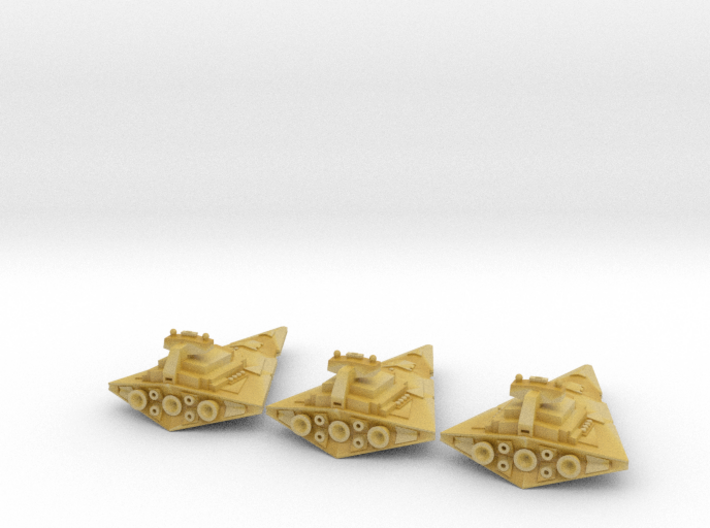 Teeny Tiny Space Destroyers (12mm) 3d printed 