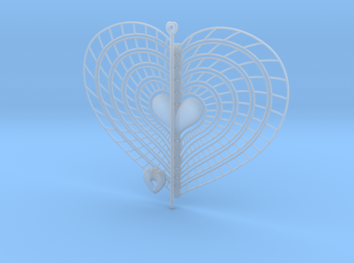 Heart Swap Spinner Spiral Ribs - 15cm 3d printed