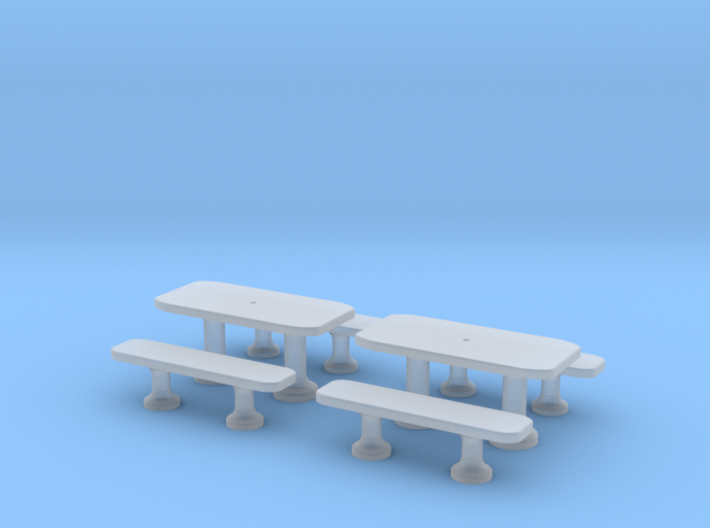 TJ-H01141x2 - Tables beton rectangulaires 3d printed
