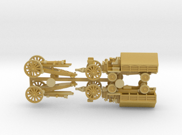 British WW I 6 inch 26 cwt Howitzer w. FWD Tractor 3d printed 