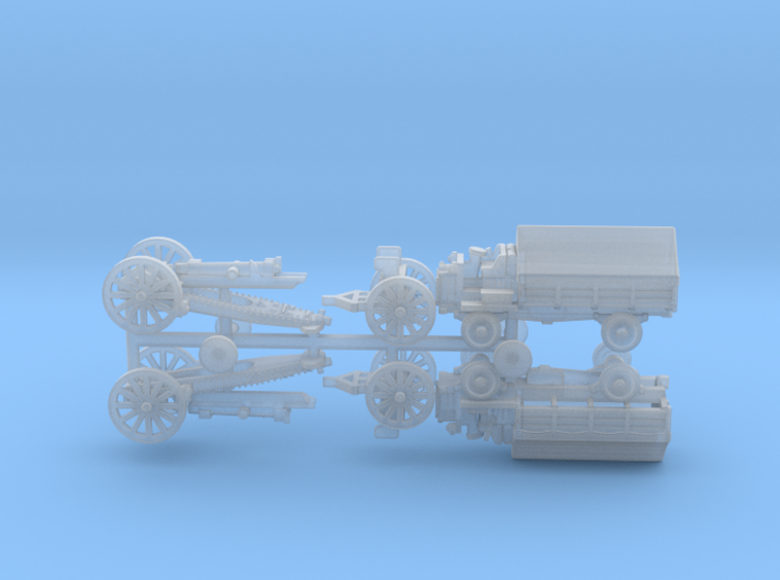 British WW I 6 inch 26 cwt Howitzer w. FWD Tractor 3d printed