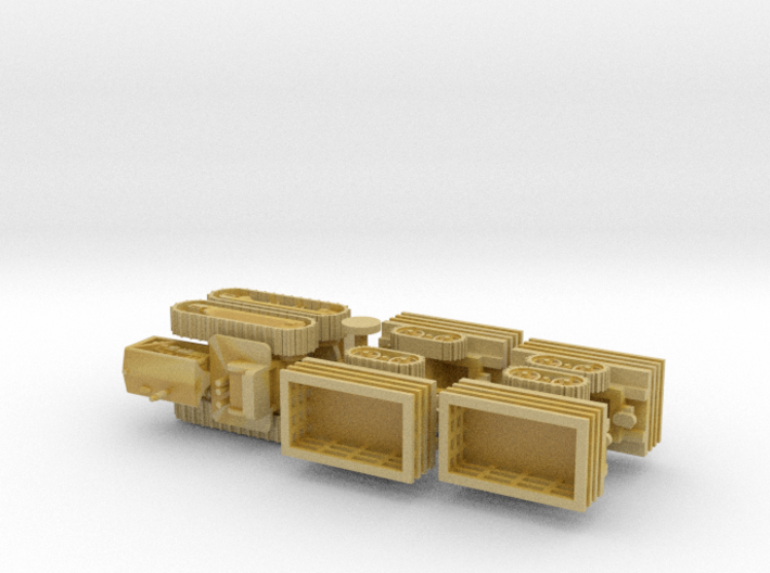 Caterpillar D8 w. Athey BT898 Trailers 1/285 3d printed 