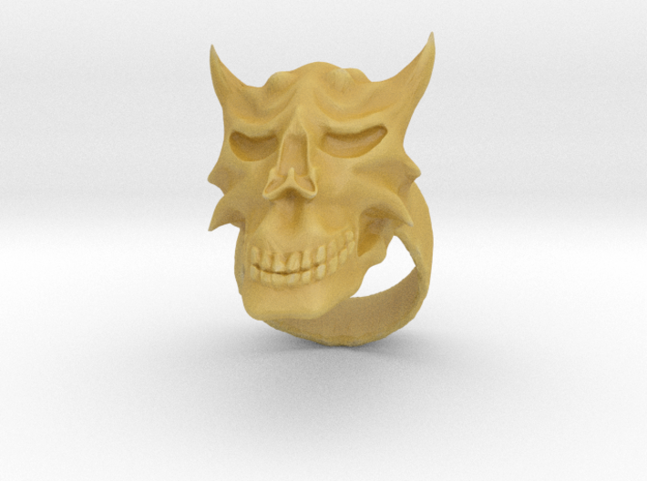 Demon Skull Ring 3d printed