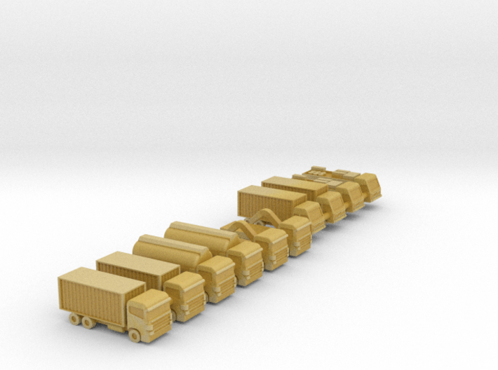 1/600 Swedish Army Support Trucks (x10) 3d printed 