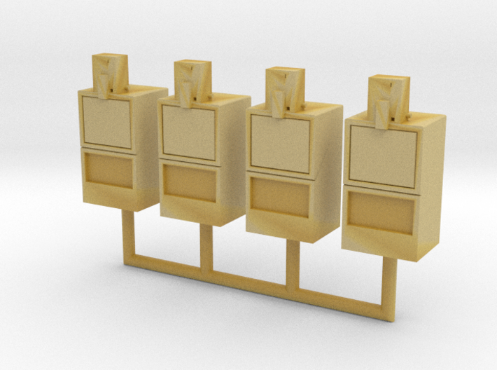 HO-Scale Newspaper Vendor Boxes (4 Pack) 3d printed 