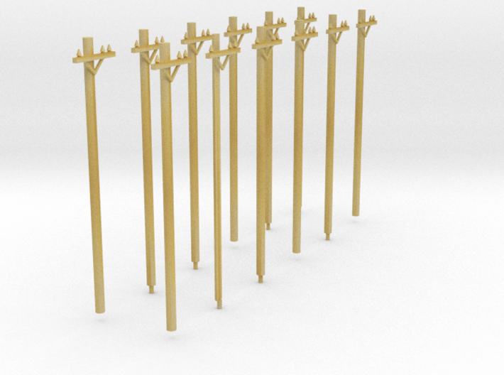 HO-Scale Power Poles 3d printed 