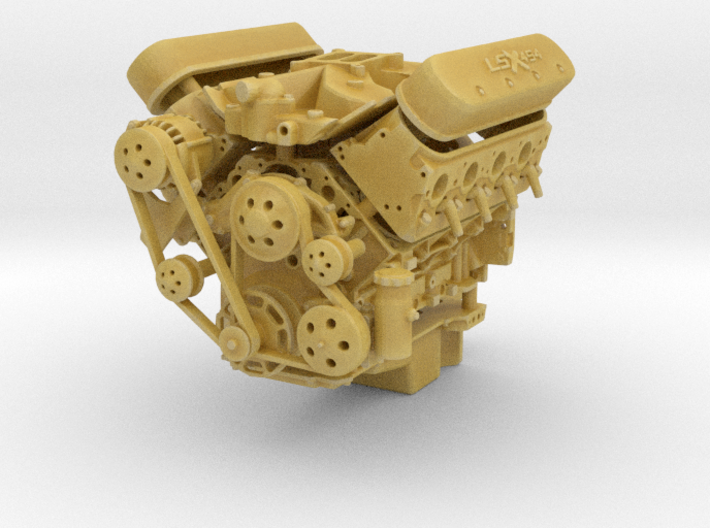 LSX/LS3 1/24  compete engine w/single 4bbl intake 3d printed