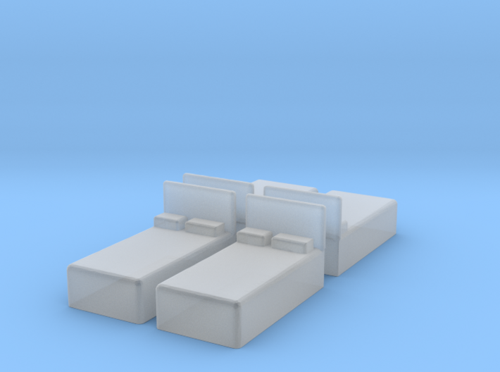 Twin Bed (x4) 1/144 3d printed