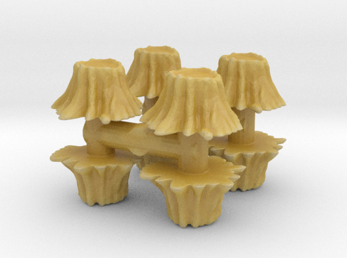 8 Tree Stumps (Set 1) 1/100 3d printed