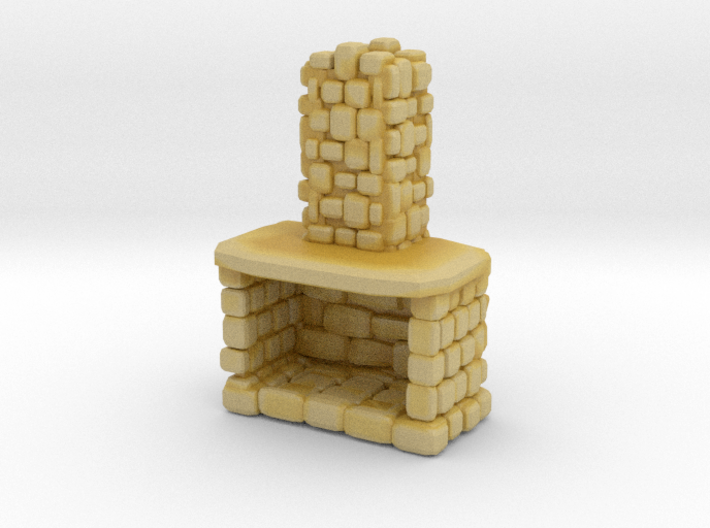 Stone Fireplace 1/48 3d printed