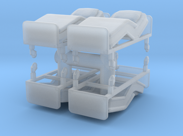 Hospital Bed (x4) 1/87 3d printed
