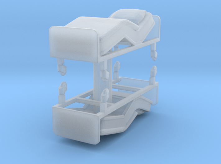 Hospital Bed (x2) 1/76 3d printed