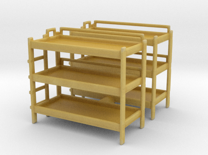 Triple Bunk Bed (x2) 1/100 3d printed