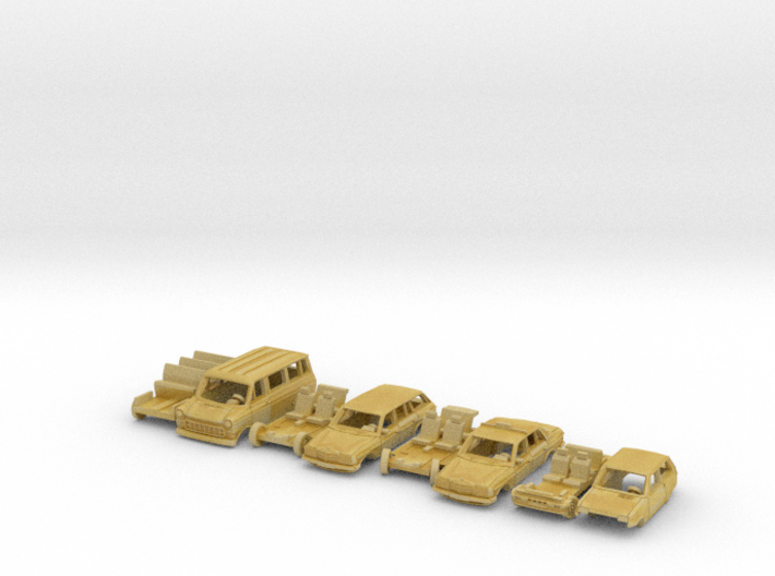 SET 4x 1970s cars (set B) 3d printed 