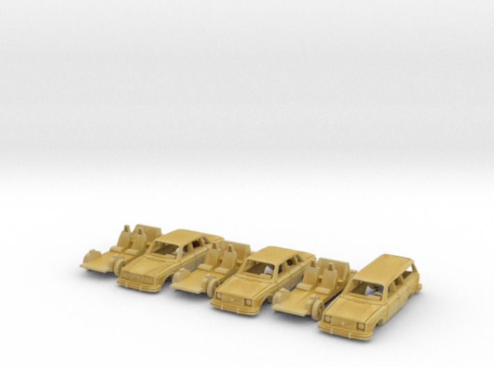 SET 3x Volvo 200 Series (TT 1:120) 3d printed 