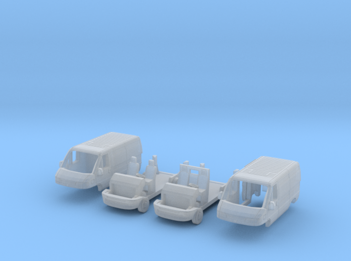 SET 2x Fiat Ducato (N 1:160) 3d printed