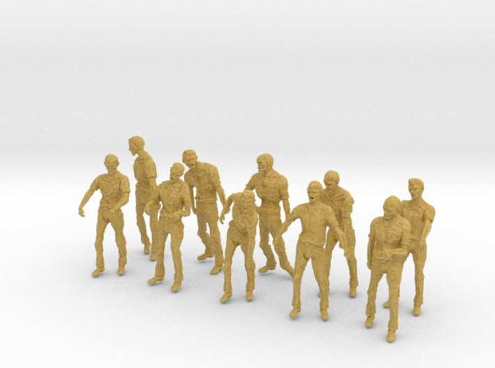 1-72 Male Zombie Set 3d printed 