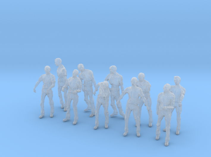 1-72 Male Zombie Set 3d printed