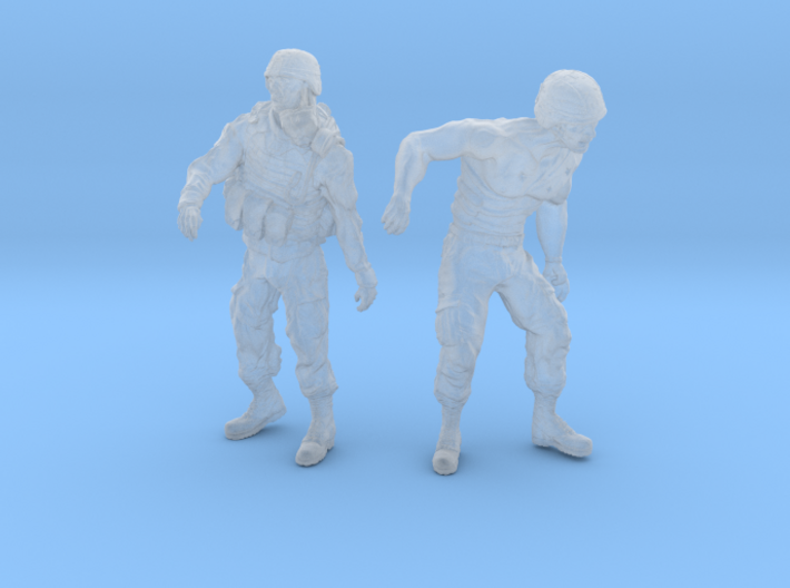 1-35 Military Zombie Set 7 3d printed
