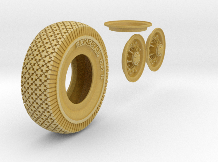 1-16 Chevy LRDG Sample Tire And Rims For FUD 3d printed 