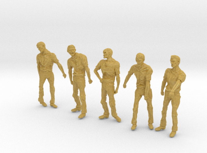 1/48 male zombie set001-01 3d printed 
