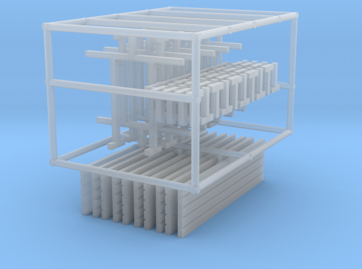 Market Stall Structure set (x10) 1/87 3d printed